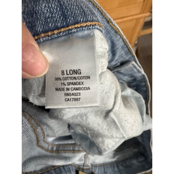 Old Navy Womens Boot-Cut Low Waist Stretch Jeans Size 8 Long Light Wash 30” inse - Picture 6 of 6